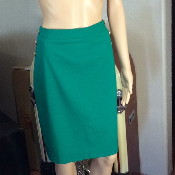 💜Limited Green Skirt polyester spandex M - Picture 2 of 4